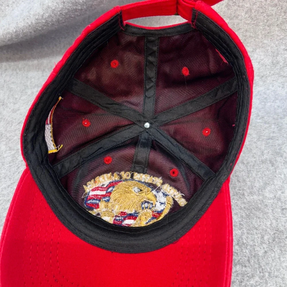 USA 250th Anniversary Unisex Red Unbranded Hat Patriotic Eagle Flag OSFM
